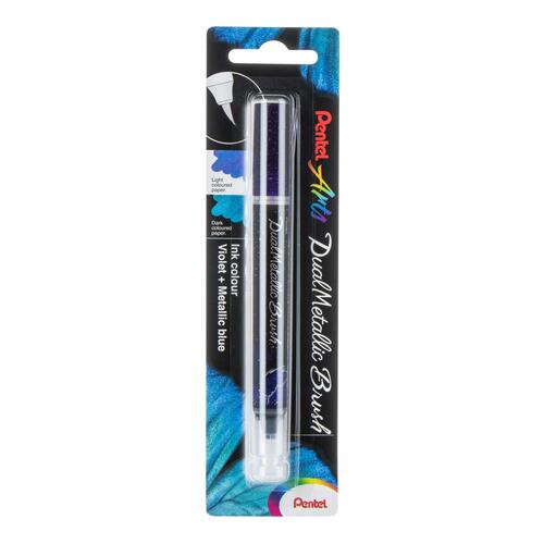 Pentel Violet/Metallic Blue Dual Metallic Brush