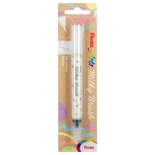 Pentel Milky Brush Pen - White