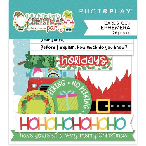 PhotoPlay Tulla & Norbert's Christmas Party Ephemera Cardstock Die-Cuts