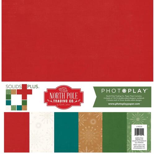 PhotoPlay The North Pole Trading Co. 12" Solids Paper Pack