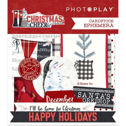 PhotoPlay Paper Christmas Cheer Die-Cut Cardstock Ephemera