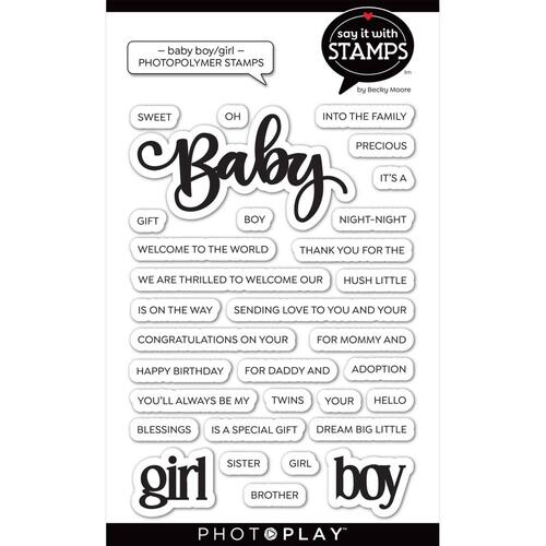 PhotoPlay Say It with Stamps Baby Boy Stamp