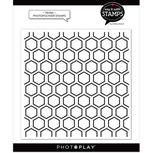 PhotoPlay Say It With Stamps Hexies Background Stamp