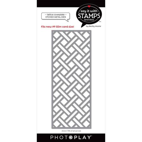 PhotoPlay Say It With Stamps #9 Lattice Coverplate Die