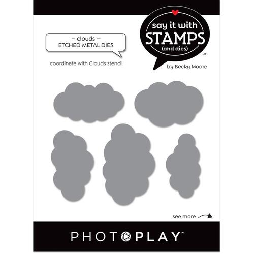 PhotoPlay Say It With Stamps Clouds Die Set