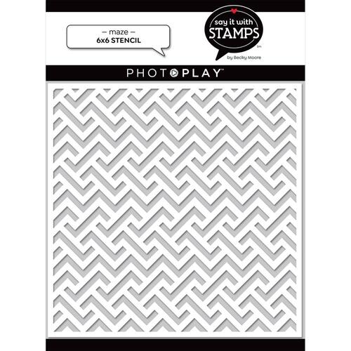 PhotoPlay Say It With Stamps Maze Stencil
