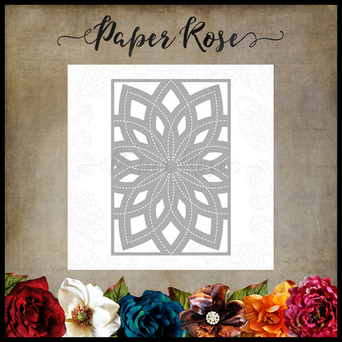 Paper Rose Die Bloom Layered Background #3