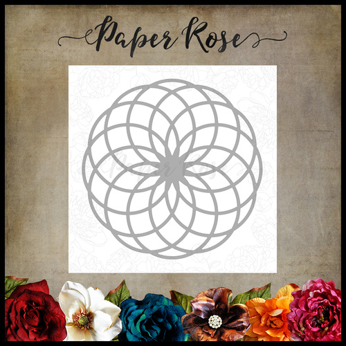 Paper Rose Die Circlet Layered Background #1