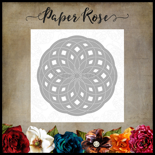 Paper Rose Die Circlet Layered Background #3