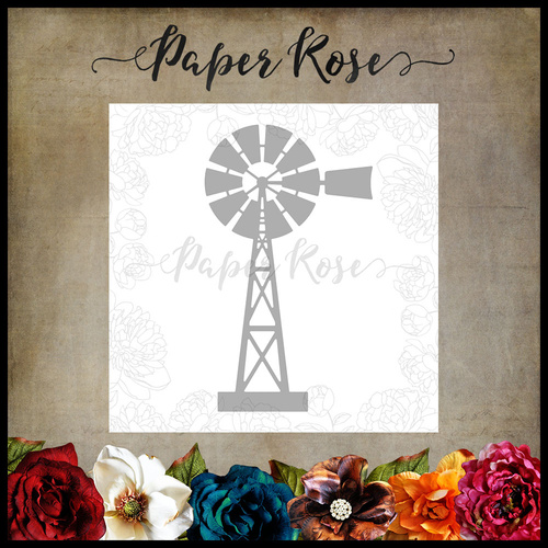 Paper Rose Die Windmill Large