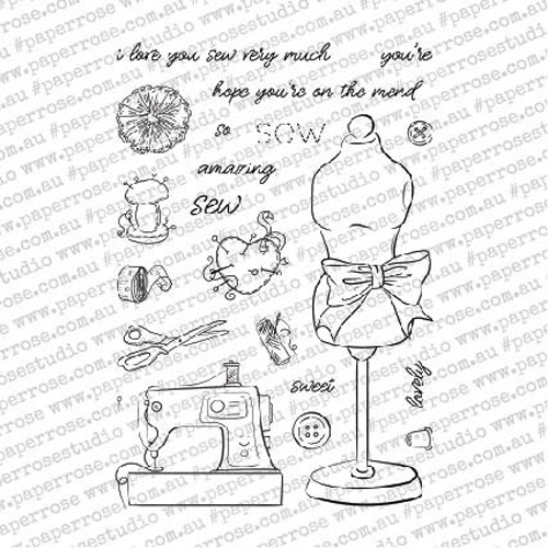 Paper Rose Stamp Sew Lovely