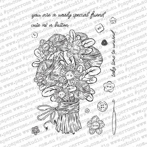 Paper Rose Stamp Wooly Special Friend