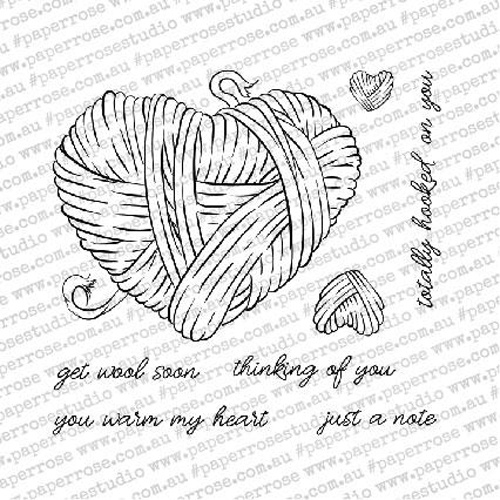 Paper Rose Stamp You Warm My Heart