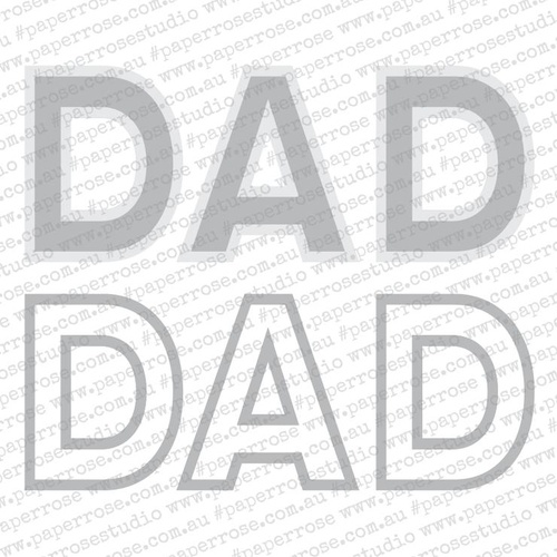 Paper Rose Die Dad Word