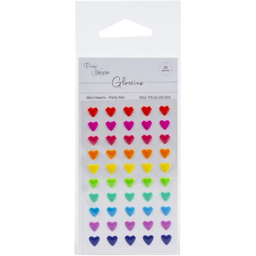 Pure & Simple Party Mix Mini Hearts Glossies