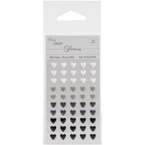Pure & Simple Stormy Skies Mini Hearts Glossies