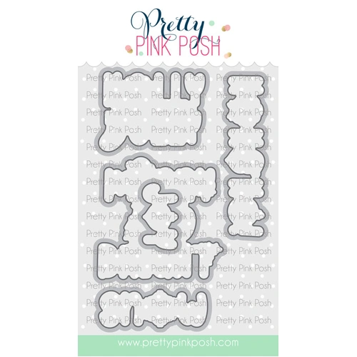 Pretty Pink Posh Holiday Word Scenes Coordinating Die Set