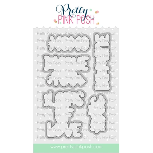 Pretty Pink Posh Valentine Word Scenes Coordinating Dies