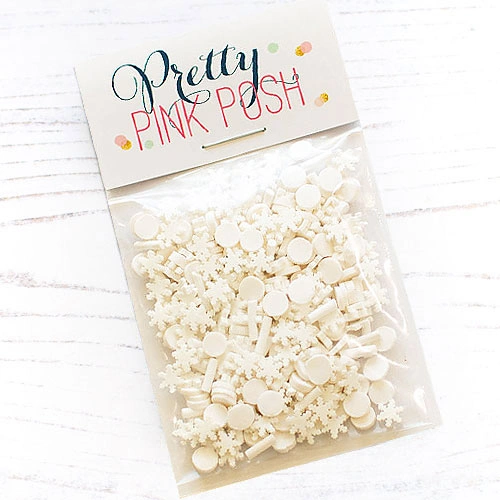Pretty Pink Posh Winter Wonderland Clay Confetti
