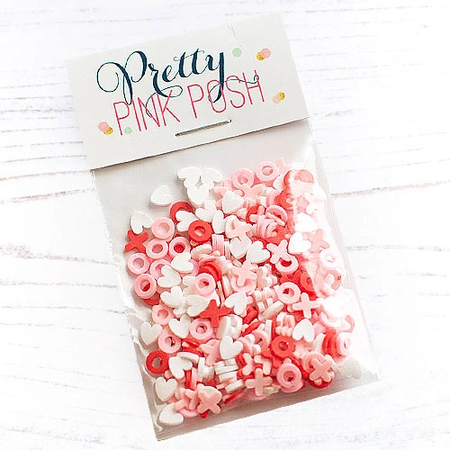 Pretty Pink Posh Sweet XOXO Clay Confetti