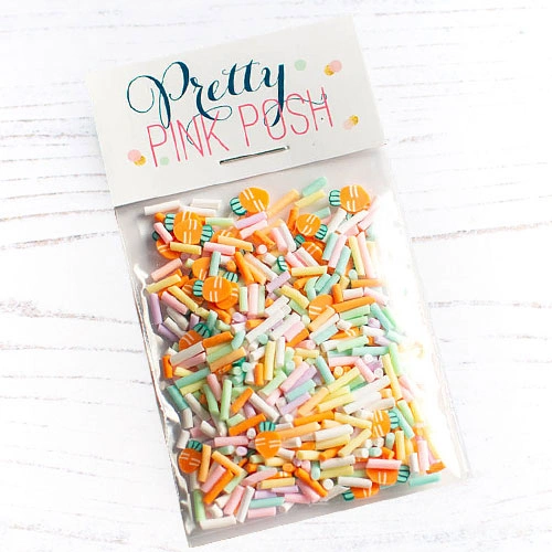 Pretty Pink Posh Spring Carrots Clay Confetti 