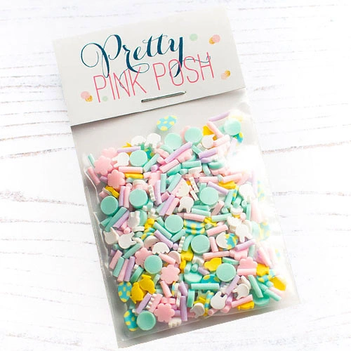Pretty Pink Posh Springtime Bunny Clay Confetti