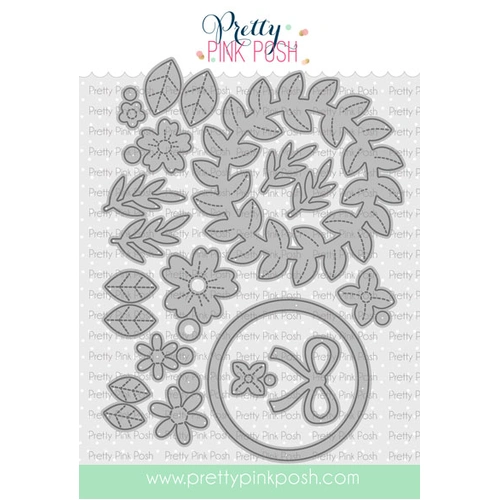 Pretty Pink Posh Floral Wreath Builder Die