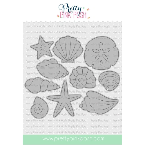 Pretty Pink Posh Stitched Seashells Die