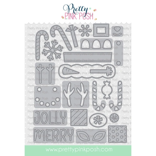 Pretty Pink Posh Christmas Bucket Additions Die Set