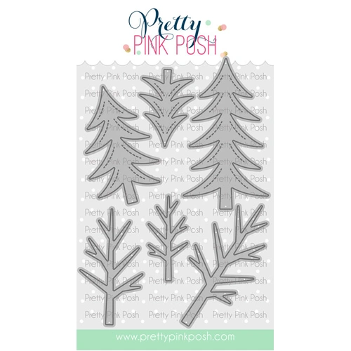 Pretty Pink Posh Winter Trees Die