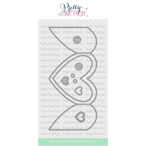 Pretty Pink Posh Heart Card Base Die