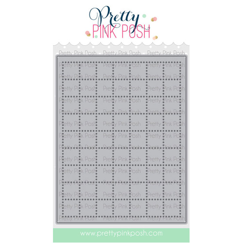 Pretty Pink Posh Checkered Pierced Plate Die
