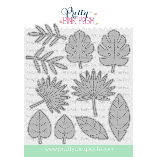 Pretty Pink Posh Tropical Leaves Die
