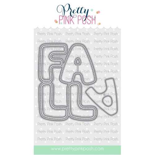 Pretty Pink Posh Fall Word Shaker Die
