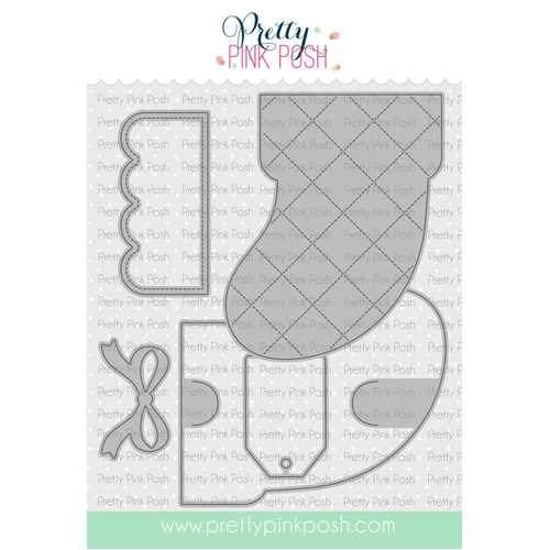 Pretty Pink Posh Stocking Gift Card Holder Die