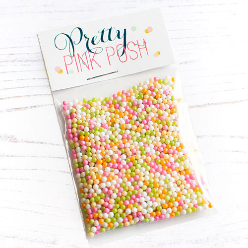 Pretty Pink Posh Rainbow Sherbert Shaker Beads