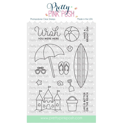 Pretty Pink Posh Beach Fun Stamp Set