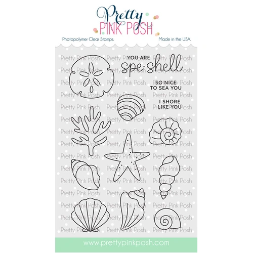 Pretty Pink Posh Seashells Stamp Set