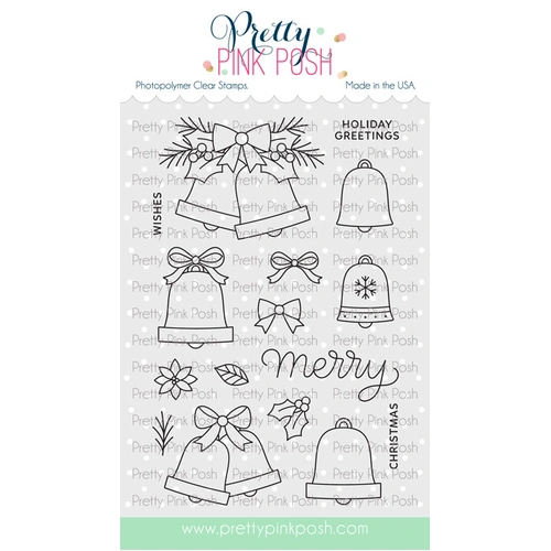 Pretty Pink Posh Christmas Bells Stamp Set