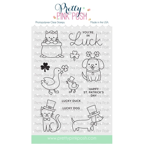 Pretty Pink Posh Lucky Animals Stamp Set