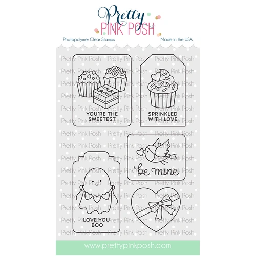 Pretty Pink Posh Valentine Tags Stamp Set