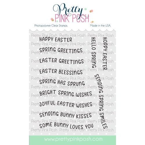 Pretty Pink Posh Easter Banner Greetings Stamp Set