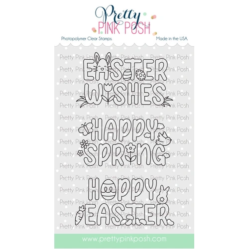 Pretty Pink Posh Easter Word Scenes Stamp Set