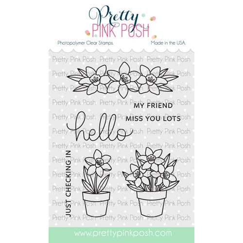 Pretty Pink Posh Potted Daffodils Stamp Set