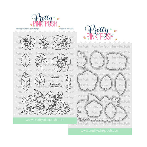 Pretty Pink Posh Happy Hibiscus Stamp & Die Bundle