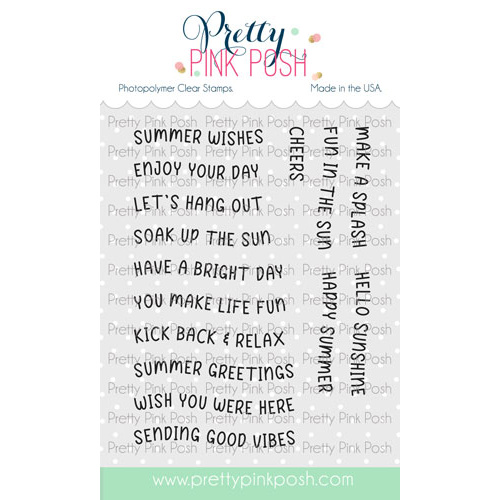 Pretty Pink Posh Summer Banner Greetings Stamp Set