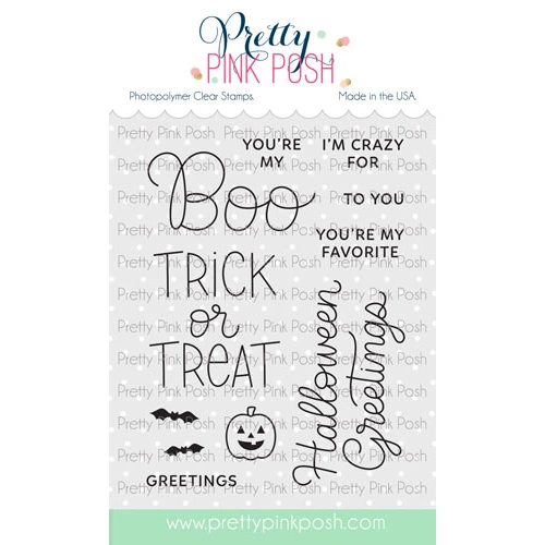 Pretty Pink Posh Boo Greetings Stamp Set