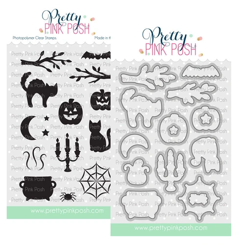 Pretty Pink Posh Halloween Silhouettes Stamp & Die Bundle