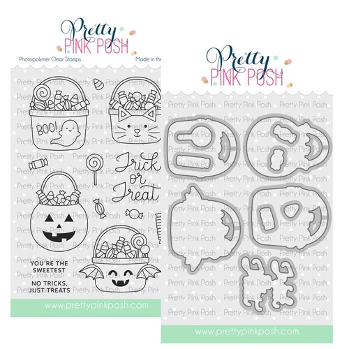 Pretty Pink Posh Halloween Treat Buckets Stamp & Die Bundle
