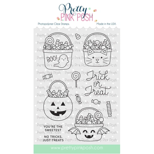 Pretty Pink Posh Halloween Treat Buckets Stamp Set